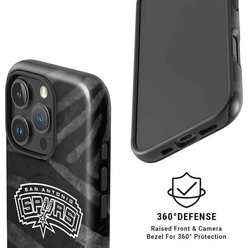 NBA San Antonio Spurs Black Animal Print iPhone 16 Pro Magsafe Impact Case
